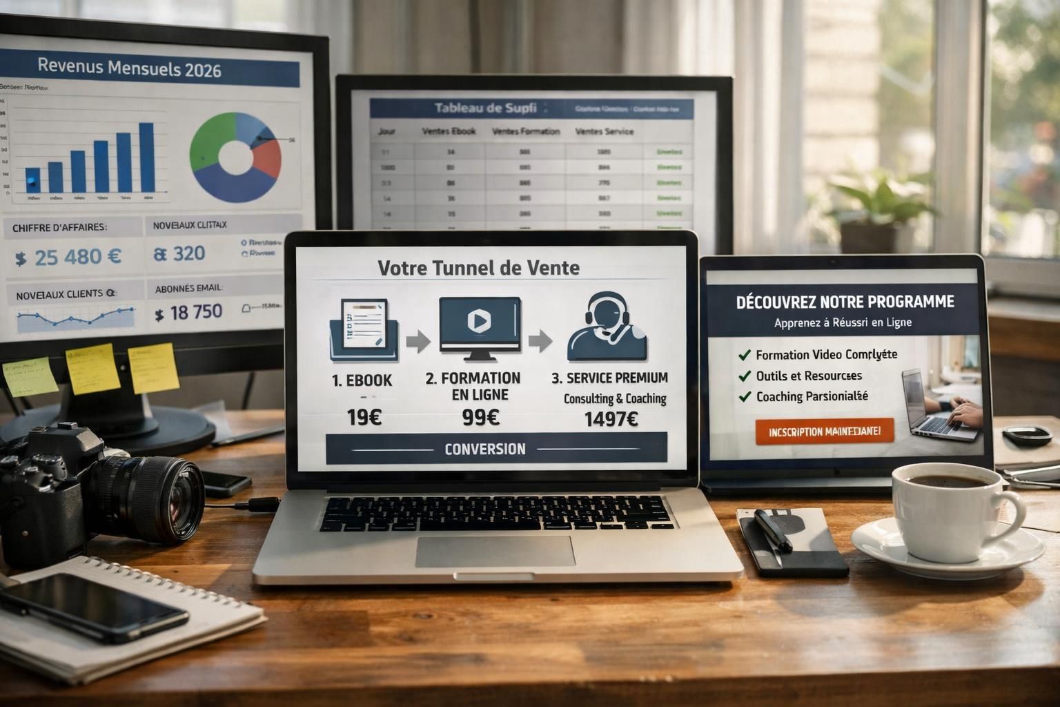 découvrez comment organiser une architecture de monétisation cohérente pour vos ebooks, formations et services afin d'optimiser vos revenus et offrir une expérience client harmonieuse.
