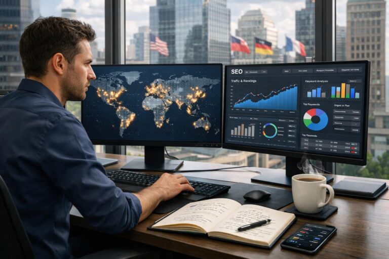 découvrez comment développer votre side business à l'international en captant des marchés étrangers grâce au seo local et global.