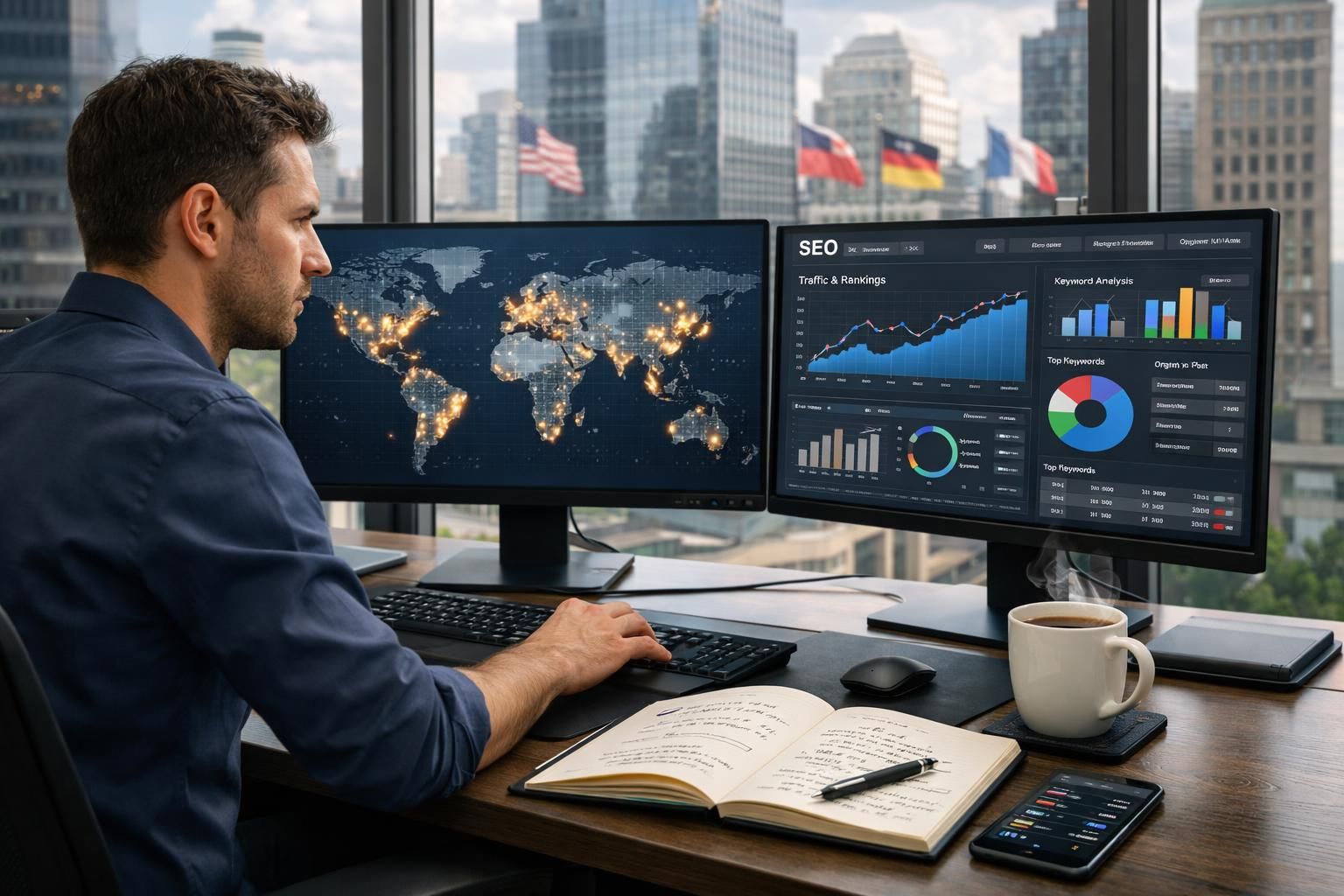 découvrez comment développer votre side business à l'international en captant des marchés étrangers grâce au seo local et global.